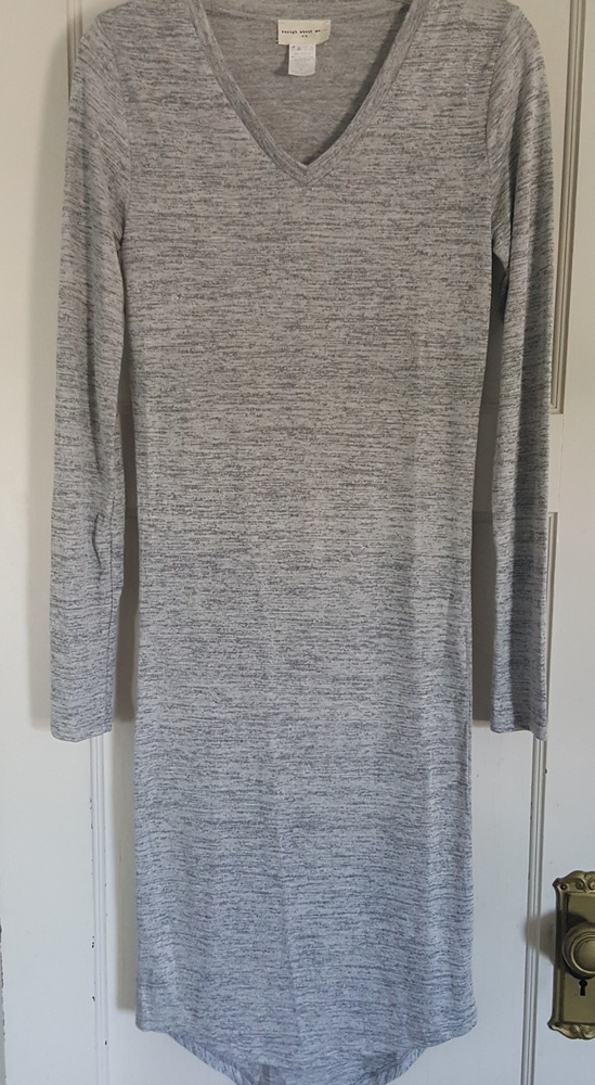 Mid-calf length dress.
